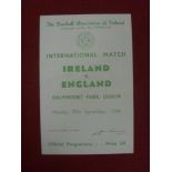 1946 Republic Of Ireland v England, a programme from the game played at Dalymount Park on 30/09/