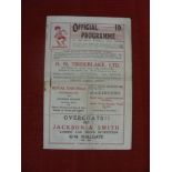 1937/38 Rugby League, Wigan v Broughton, a programme from the game played on 01/01/1938