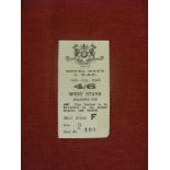 1945/46 Royal Navy v RAF, a ticket from the game played at Hampden on 14/07/1945