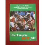 1984 Denmark v Republic Of Ireland, a programme from the game played on 14/11/1984