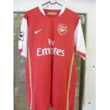 2006/2008 Arsenal, a match worn, home, red shirt, Premier League, as worn by Traore, Number 30 on