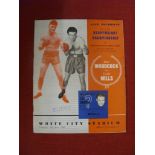 Boxing, 1949, Bruce Woodcock v Freddie Mills, a programme from the World Championship Final