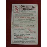 1938/39 Rugby League, Wigan v Hunslet, a programme from the game played on 24/12/1938, rust marks