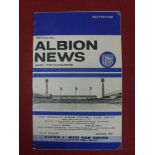 1966 Football League Cup Final, West Bromwich Albion v West Ham Utd, a programme from the game