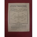 1941/42 Tottenham v Chelsea, a single sheet programme from the played on 28/02/1942, in very good