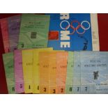 1960 Olympic Games, a collection of 12 Daily programmes covering the Athletics, Daily Schedule, plus