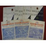 Rugby Union, England v Scotland, a collection of 10 programme, 1947, 1949, 1951, 1953, 1955, 1957,