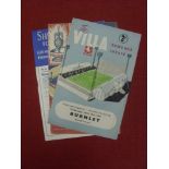 1960/61 Football League Cup Semi-Finals, a collection of 3 programmes, Aston Villa v Burnley,