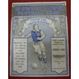 1938/39 Ipswich Town v Torquay, a programme from the FA Cup game played on 10/12/1938, sl fold