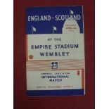 1936 England v Scotland, a programme from the game played at Wembley on 04/04/1936, rusty staples