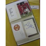 Manchester Utd, a collection of 120 signed photographs/white cards, all different, with a wide range