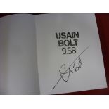 Athletics, the Usian Bolt Autobiography '9.58 Being The Worlds Fastest Man', a hardback book, signed