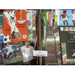 England, a collection of 225 home football programmes from 1967 to modern, no duplication noted