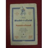 1937/38 FA Cup Semi-Final, Huddersfield v Sunderland, a programme from the game played at