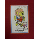 World Cup Willie, original postcard signed by George Cohan