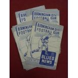 1949/50 Birmingham City, a collection of 22 home programmes, in various condition, good overall,