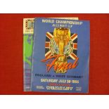 1966 World Cup Final, England v West Germany, a programme from the game played at Wembley on 30/07/