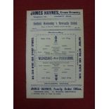 1902/1903 Sheffield Wednesday v Newcastle Utd, an ex bound volume football programme from the game