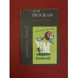 1958 World Cup, Scotland v Yugoslavia, a programme from the game played in Vasteras on 08/06/1958,