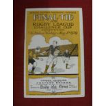 1929 Rugby League Cup Final, Dewsbury v Wigan, a programme from the ever Final game played at