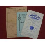 A collection of three football programmes, 12/04/1947 Edmonton Boys v Coventry Boys, At Tottenham,