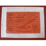 1929/30 FA Cup Semi-Final Replay, Arsenal v Hull City, an unused ticket from the game played at