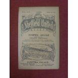 1921/22 Sheffield Utd v Manchester Utd, a programme from the game played on 02/01/1922, ex bound