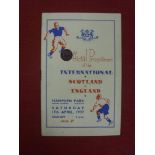 1937 Scotland v England, a programme from the game played at Hamdpen Park on 17/04/1937, rusty