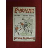 1938/39 Charlton v Partick Thistle, a programme from the game played on 25/03/1939