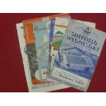1954/55 Manchester Utd, a collection of 7 away programmes, in various condition, Sheff Wed,