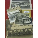 A pair of old team photographs, on photographers mount, 1926 Football League team against Irish