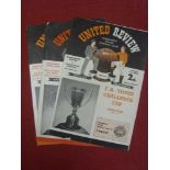 Manchester Utd, in the FA Youth Cup Semi-Final, a collection of 3 programmes, all in good condition,