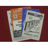 1951/52 Manchester Utd, a collection of 4 away programmes, Blackpool, Chelsea, Arsenal and