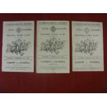 Rugby Union, Swansea v Cardiff, a collection of 3 programmes, in various condition, 26/01/1935, 19/