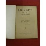 Cricket 1907, a handbook of the game, by W G Grace, A C MacLaren & A F Trott, small hardback in good