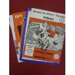 European Cup Winners Cup Finals, a collection of 9 football programmes, 1962, 1963, 1964, 1965,