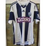 2013/14 West Bromwich Albion, a match worn shirt, Premier League, by Number 17 Dorrans, the shirt