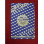 1931/32 QPR v Leeds Utd, a programme from the FA Cup tie played on 09/01/1932, no staple in good