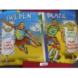 2002 World Cup, Japan, a collection of 7 large colour postcards, as displayed in Coral UK Betting