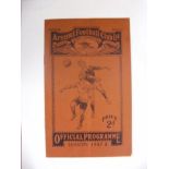 1937/38 Arsenal v Preston, a programme from the game played on 11/12/1937, folded