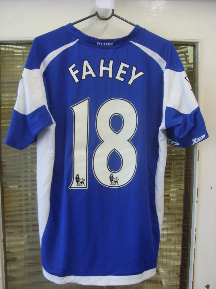 2010/11 Birmingham, a match worn home shirt, Premier League, by number 18 Fahey, in the game against - Image 2 of 2