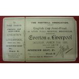 1905/1906 FA Cup Semi-Final, Everton v Liverpool, a ticket from the game played at Aston Villa on