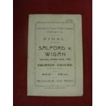 1938/39 Rugby League, The Lancashire County Rugby League Challenge Cup Final, Salford v Wigan, a