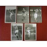 Manchester Utd, a collection of 5 autographed original press photographs, Delaney, Carey, Warner,