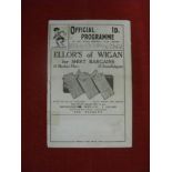 1936/37 Rugby League, Wigan v Oldham, a programme from the page played on 29/08/1936