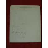 1921 Luton Town, a lage autograph album page, 11 signatures in pencil