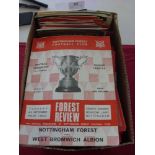 Nottingham Forest, a collection of 289 home and away programmes in various condition from 1957/58