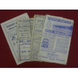 Crewe Alexandra, a collection of 4 away football programmes, in various condition, 18/11/44 Everton,