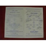 1944 England v Scotland, an autographed programme from the game played at Wembley on 14/10/1944,