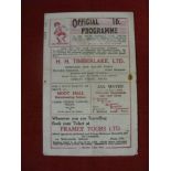 1938/39 Rugby League, Wigan v Castleford, a programme from the game played on 25/02/1939